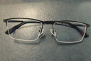 普莱斯（pulais）近视眼镜框可配度数纯钛金属高端商务半框超轻8g男士眼镜架19897A 实拍图