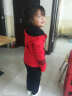 阿贝阿果三件套童装女童秋宝宝衣服春韩版运动卫衣女孩中大童外套儿童套装 8816红色三件套 130 实拍图