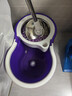 千木寻 加厚加大旋转拖把桶家用自动甩干手压干湿两用懒人不锈钢拖把双驱动挤水免手洗脱水墩布好神拖布墩布 紫色 全钢2头 实拍图
