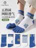 棉十三五指袜子男短袜新疆棉网眼夏季透气薄款抗菌防臭分趾短筒5双装 实拍图