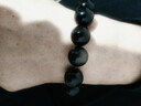 石玥珠宝精品16mm金沙天然黑曜石手串佛珠本命年转运珠水晶手链男女士款 实拍图