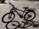 EG7山地自行车成人学生变速越野单车双减震赛车26寸青少年男女 辐条【升级减震 超强承重】黑白 26寸21速【适合：160-180CM】 实拍图