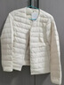 优衣库女装高级轻型羽绒便携式茄克/轻暖便携排骨羽绒478575 478575/30浅米色 M 实拍图