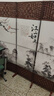 中式简易折叠可移动屏风遮挡板帘客厅隔断墙卧室现代简约办公室 单面图案送底座（加厚加粗） 1.7米高3扇一组1.5米宽 实拍图
