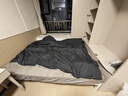 雅鹿床上四件套磨毛床单被套单人学生宿舍被罩床笠全套水洗棉床品套件 深灰+浅灰 1.8m 床单款 四件套-被套180*220cm 实拍图