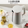 九阳（Joyoung）热水壶烧水壶电热水壶 2.2超大容量 1800W速热 双层精钢 304不锈钢内胆K22FD-W501 实拍图