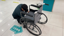 鱼跃(yuwell)轮椅车H051折叠老人轻便旅行手推车钢管免充气胎代步车 实拍图