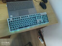前行者（EWEADN）X7S无线键盘鼠标套装单模2.4G真机械手感低音办公104键游戏键盘电脑笔记本外设可充电 黑色蓝光 实拍图