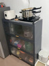 七序厨房置物架落地多层防尘收纳柜家用微波炉烤箱储物柜碗柜餐边柜 【特厚】二门三层长50宽32高80 实拍图