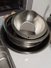 京东京造304不锈钢洗菜盆调料和面盆腌肉盆洗菜沥水篮盆筛套装 二件套26cm 实拍图