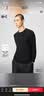 优衣库HEATTECH EXTRA WARM混纺圆领T恤/9分袖男装9%羊绒481441 481441/09黑色 M 实拍图
