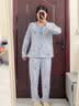 俞兆林月子服纯棉100%带胸垫产后哺乳睡衣全棉吸汗孕期孕妇家居服套装 NSWR-5165 【100%纯棉，吸湿透气】 L （建议100-110斤） 实拍图