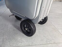 爱尔威（Airwheel）电动行李箱可骑行智能拉杆箱可坐可代步20英寸登机箱 青春版—银 实拍图