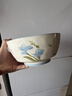 蓝百合碗盘餐具家用米饭碗盘子菜盘汤碗面碗鱼盘 8英寸高脚碗 实拍图