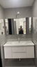 浴美优品实木浴室柜陶瓷一体盆卫生间洗手洗脸盆柜组合洗漱台镜柜奶油风 L16吊柜110cm普通镜柜+陶瓷盆 实拍图