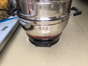 惠当家（Hui Dang Jia）电热锅电炒锅电煮锅电蒸锅加厚无涂层电锅一体多功能锅电火锅大容量大功率家用炒菜不锈钢锅 【经典小开关】28CM单笼(标准不锈钢款) 实拍图