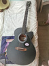 萨伽（SAGA）吉他sf600民谣初学入门男女萨迦木吉他jita萨嘎乐器 40英寸A桶【SA600CBK】暗夜黑缺角-SF600系列 实拍图
