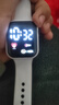 其他品牌高颜值LED手表时尚方形学生科技感超强夜光数字个性运动 白色 实拍图