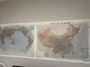 经典版 中国地图挂图+世界地图挂图（书房 家庭 办公装饰地图 1.116米*0.812米）复古风尚 经典百搭 50-60年代经典配色 实拍图