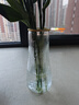 特大号玻璃花瓶桌面插花水养鲜花富贵竹高花瓶ins风客厅装饰摆件 【21高描金组合】锥桶水波+竖条 实拍图
