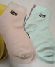 猫人5双装女士袜子女夏季中筒袜棉袜女纯色小猫休闲运动女式长袜均码 实拍图