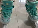 斯威（SWAY）轮滑鞋儿童溜冰鞋男女童初学套装中小学滑轮滑冰旱冰鞋成人直排轮 登绿八轮全闪+头盔护具+一体支架 M (适合6-12岁)平时鞋码31-36 实拍图