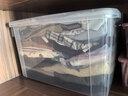 禧天龙塑料衣物收纳箱玩具整理箱车载储物箱55L 透明 3个装 带轮 实拍图