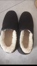 3514保暖羊毛布鞋老人鞋套脚款男士爸爸鞋冬季加厚棉鞋 黑色 40  实拍图