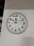 康巴丝（Compas）挂钟客厅静音简约客厅石英钟表挂墙时钟 c2855 金色 26cm直径 实拍图