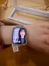 适用apple watch表带s11/s10真皮复古凯旋门女款iwatchs9苹果手表带s8高级感s7女士applewatch 【双面真皮】米白色+钻壳 适用iwatch s11/S10【46mm】表 实拍图