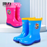 回力儿童雨鞋男童女宝防滑水靴加厚小孩高筒胶鞋中大童防水鞋子 【回力】8055儿童防水口-蓝色 32 【内长21cm】 实拍图