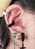 QMXD黑色无耳洞耳夹男士潮钛钢嘻哈高级女单只耳钉男无耳洞男生假耳钉 黑色耳夹【一对】 实拍图