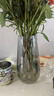 吕姆克花瓶摆件玻璃插花瓶雪柳银柳餐桌装饰新房布置摆件高25CM灰色6972 实拍图