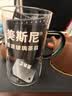 美斯尼茶杯泡茶玻璃杯加厚耐高温水杯办公家用带把手大口径杯子 透明湖绿把望月杯 330ml 实拍图