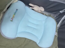 婧麒（JOYNCLEON）儿童枕头1-3-6岁定型枕分区护颈神器吸汗成长枕头 蓝 Jzt191221 实拍图