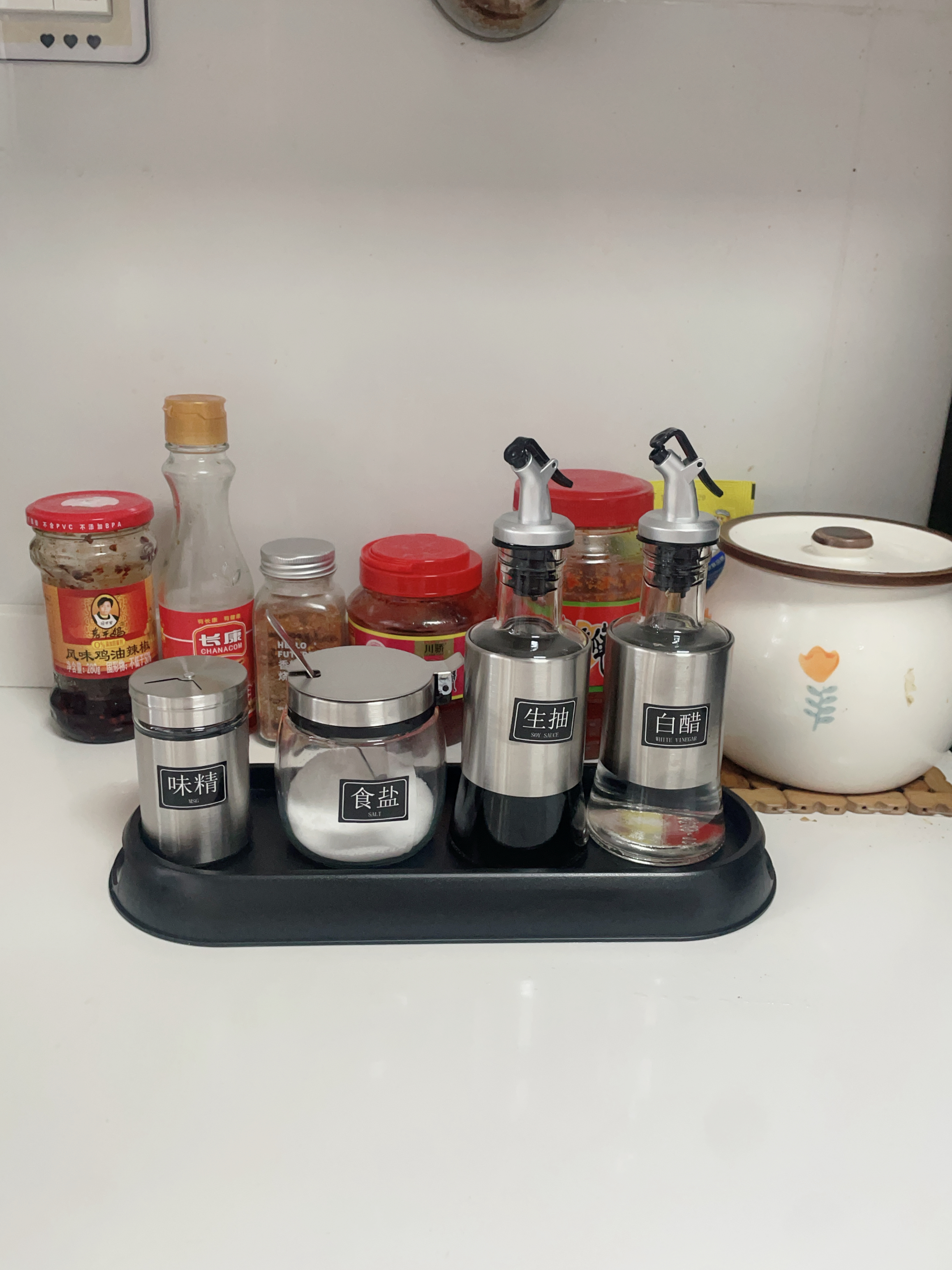 厨方案酒店用品调味瓶调料盐罐套装玻璃调料盒商家庭餐厅厨房食堂组合装 实拍图