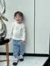 班喜迪女童牛仔裤夏季2026新款宝宝莱赛尔裤子夏装儿童休闲防蚊裤春秋款 蓝色 100 实拍图