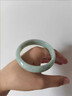 行婷 浅绿色翡翠(处理)玉手镯冰糯种缅甸玉镯子油青女款玉镯子飘绿贵妃镯 55-56mm 实拍图