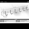 九牧（JOMOO） 厨卫挂件浴室厨房挂钩实心加厚挂衣钩衣帽钩墙挂卫生间挂钩 【免钉/亮银】45cm | 6排挂钩 实拍图