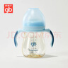好孩子（gb）PPSU婴儿奶瓶宽口径奶瓶带手柄吸管小饿魔系列240ml蓝色 6个月+ 实拍图