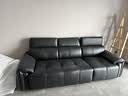 卡尔适黑色真皮沙发客厅2026新款小户型调节大象耳朵意式直排沙发花弄影 2.5米多人位（头靠可调节） 【旗舰版·云端坐感】2.8mm加厚半青头层牛皮 实拍图