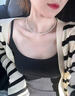 伊黛儿贝珠珍珠项链颈链锁骨链女小米珠链情人节生日礼物送女友老婆 3mm贝珠项链L1866 实拍图
