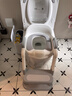 世纪宝贝（babyhood）儿童马桶辅助器 宝宝阶梯架坐便圈扶手架座便器 PU软坐垫 奶白灰 实拍图