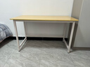 舒客艺家 电脑桌台式小户型小桌子家用学习桌写字办公书桌电竞长条桌子 木纹白架单桌120*60*74 加固电脑桌 实拍图