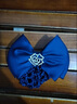 倾欣女士职业头花盘发网兜护士空姐银行物业酒店前台发夹蝴蝶结发套 纯蓝款-细网1个装 实拍图