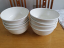 洁雅杰陶瓷面碗个人专用白瓷碗中式6英寸反边米饭碗微波炉可用4只装家用 实拍图