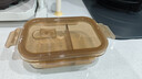 希乐扣Cilock耐热玻璃饭盒 上班族带饭微波炉可加热便当盒保鲜盒 中长两件套 实拍图