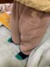 嘟嘟家宝宝双面绒裤子秋冬儿童加厚长裤男童冬季休闲裤女童冬装 棕色 90 实拍图