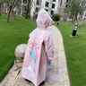 牧萌儿童雨衣带书包位男童女童女孩加长全身学生雨披 粉美人鱼 2XL 实拍图