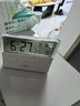 得力（deli）闹钟学生起床电子闹钟桌面智能台钟儿童卧室床头钟ins风实时温湿度开学季开学必备-LE124白 实拍图